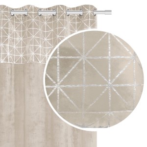 Zasłona gotowa Welurowa Velvet GLOSSY 140x250 (beżowa)