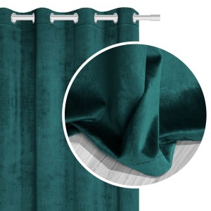 Zasłona gotowa Welurowa Velvet 140x250 (ciemny turkus)