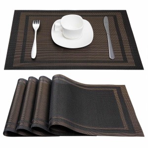 Czarna + Złoty Podkładka Pod Talerze 30x45 AMERICANO