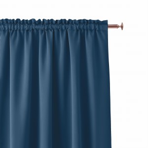 Zasłona gotowa Aura na taśmie 140x250 (ciemnoniebieska)