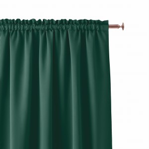 Zasłona gotowa Aura na taśmie 140x250 (zieleń butelkowa)