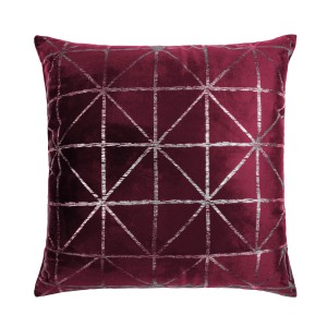 POSZEWKA WELUROWA 45x45 VELVET GLOSSY BORDOWA