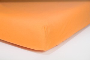 Prześcieradło jersey z gumką 140x200 (pomarańczowe) 145 g/m2
