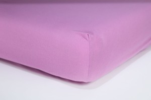Prześcieradło jersey z gumką 180x200 (wrzosowe) 145 g/m2