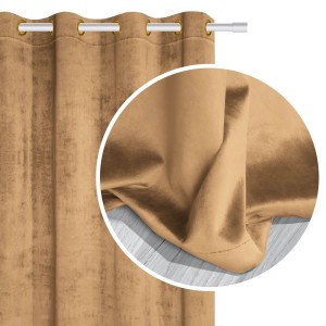 Zasłona gotowa Welurowa Velvet 140x250 (musztarda)