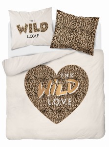 Pościel bawełniana Holland Collection 160x200 pantera wild love