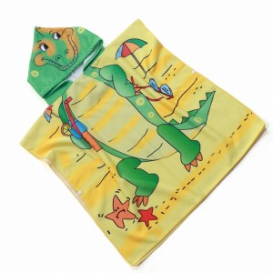 Poncho Krokodyl 60x120 ręcznik ponczo z kapturem