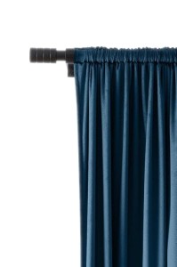 Zasłona welwetowa na taśmie 140x270 denim