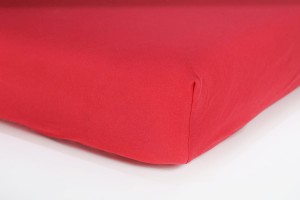 Prześcieradło jersey z gumką 60x120 (czerwone) 145 g/m2