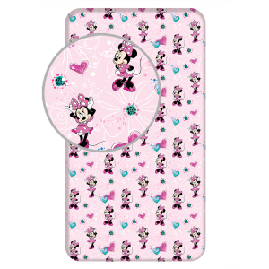Prześcieradło bawełniane Myszka Mickey i Minnie 90x200 Jerry Fabrics