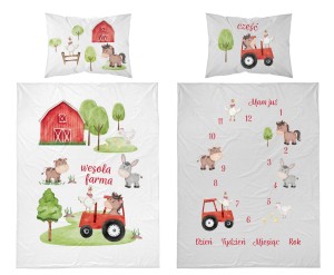 Pościel do łóżeczka Wesoła Farma 90x120 Detexpol 