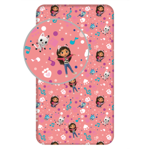 Prześcieradło bawełniane Koci domek Gabi 90x200 Jerry Fabrics