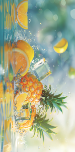 Ręcznik kąpielowy plażowy 100x180 Owoce Ananas