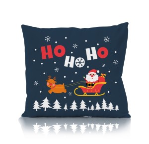 Świąteczna poszewka na poduszkę HOLLY JOLLY 45x45 HO HO HO