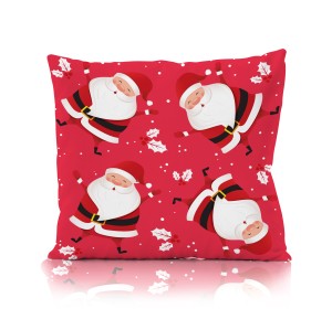 Świąteczna poszewka na poduszkę HOLLY JOLLY 45x45 Mikołaje