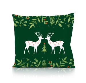 Świąteczna poszewka na poduszkę HOLLY JOLLY 45x45 Renifery