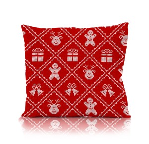 Świąteczna poszewka na poduszkę HOLLY JOLLY 45x45 zimowe dzwoneczki