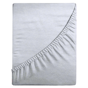 Prześcieradło jersey z gumką 120x200 (popiel) 155 g/m2 DeLux