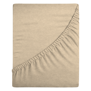 Prześcieradło jersey z gumką 120x200 (beż) 155 g/m2 DeLux