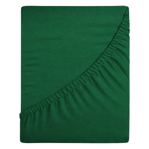 Prześcieradło jersey z gumką 120x200 (butelkowa zieleń) 155 g/m2 DeLux