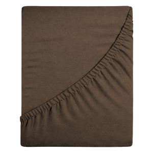 Prześcieradło jersey z gumką 120x200 (czekolada) 155 g/m2 DeLux