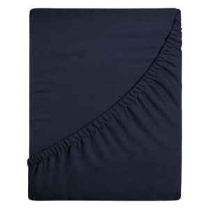 Prześcieradło jersey z gumką 180x200 (granat) 155 g/m2 DeLux