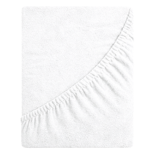 Prześcieradło frotte z gumką 120x200 (biały) 190 g/m2 DeLux