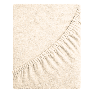 Prześcieradło frotte z gumką 120x200 (kość słoniowa) 190 g/m2 DeLux