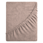 Prześcieradło frotte z gumką 140x200 (cafe) 190 g/m2 DeLux