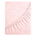 Prześcieradło frotte z gumką 160x200 (pudrowy) 190 g/m2 DeLux