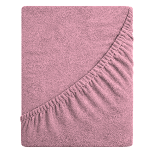 Prześcieradło frotte z gumką 160x200 (paryski róż) 190 g/m2 DeLux