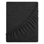Prześcieradło frotte z gumką 160x200 (czarny) 190 g/m2 DeLux