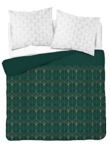 Komplet pościeli 220x200 zieleń butelkowa glamour 3-częściowy
