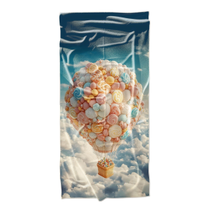 Ręcznik plażowy kąpielowy szybkoschnący 70x140 Cukierkowy Balon