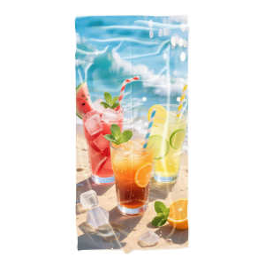 Ręcznik plażowy kąpielowy szybkoschnący 70x140 Wakacyjne Drinki