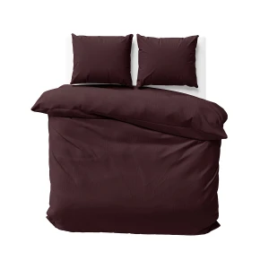 Komplet pościeli z adamaszku Pure Collection 160x200 bordowy (wino)